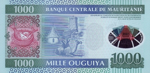 (00091) Mauritania P19-1000 Roepie 2014 (MOST CRAZY PRICES EVER)